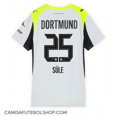 Camisa de time de futebol Borussia Dortmund Niklas Sule #25 Replicas 2º Equipamento Feminina 2025-26 Manga Curta Camisa de time de futebol Borussia Dortmund Niklas Sule #25 Replicas 2º Equipamento Feminina 2025-26 Manga Curta